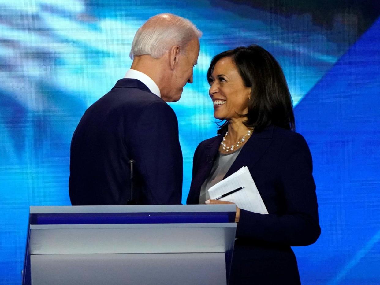 Senator Kamala Harris ran for the Democratic nomination against Biden before dropping out in December: Reuters