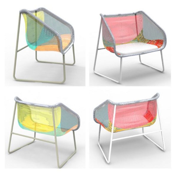 Here’s a closer look at IKEA’s 3D knit chairs