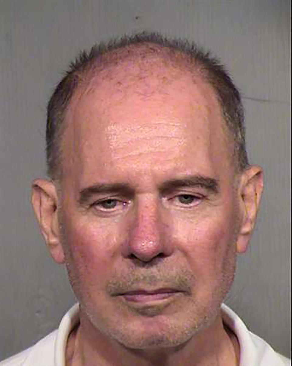 This undated photo provided by the Maricopa County Sheriff's Office shows Joseph Henn, a former Catholic priest charged in Arizona with molestation of a child. A lawsuit filed Monday, Feb. 10, 2020, against the Roman Catholic Diocese of Phoenix alleged that Henn had sexually abused a girl at a parish in Phoenix about 40 years ago. (Maricopa County Sheriff's Office via AP)