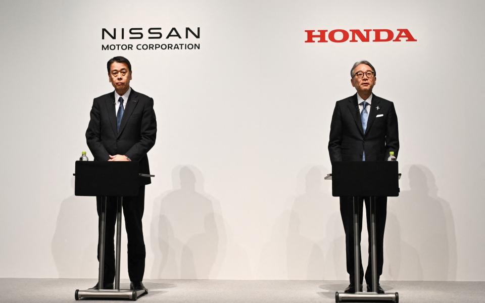 Nissan president and chief executive Makoto Uchida announced the agreement alongside Honda president and director Toshihiro Mibe