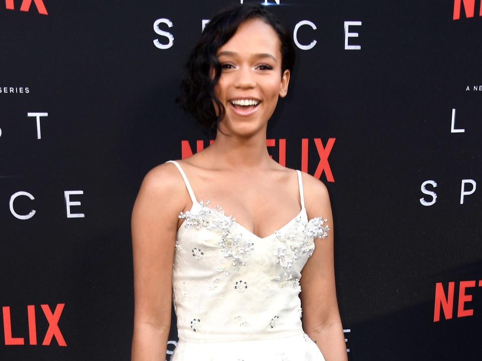 Taylor Russell attends the premiere of Netflix's "Lost In Space" Season 1 at The Cinerama Dome on April 9, 2018