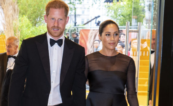 Prince Harry and Meghan Markle at the lion king premiere in london