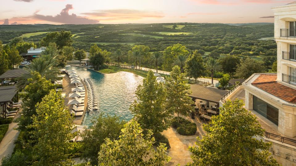 La Cantera Resort & Spa, nestled in Texas Hill Country, has five pools, including this one, the adults-only Topaz pool.