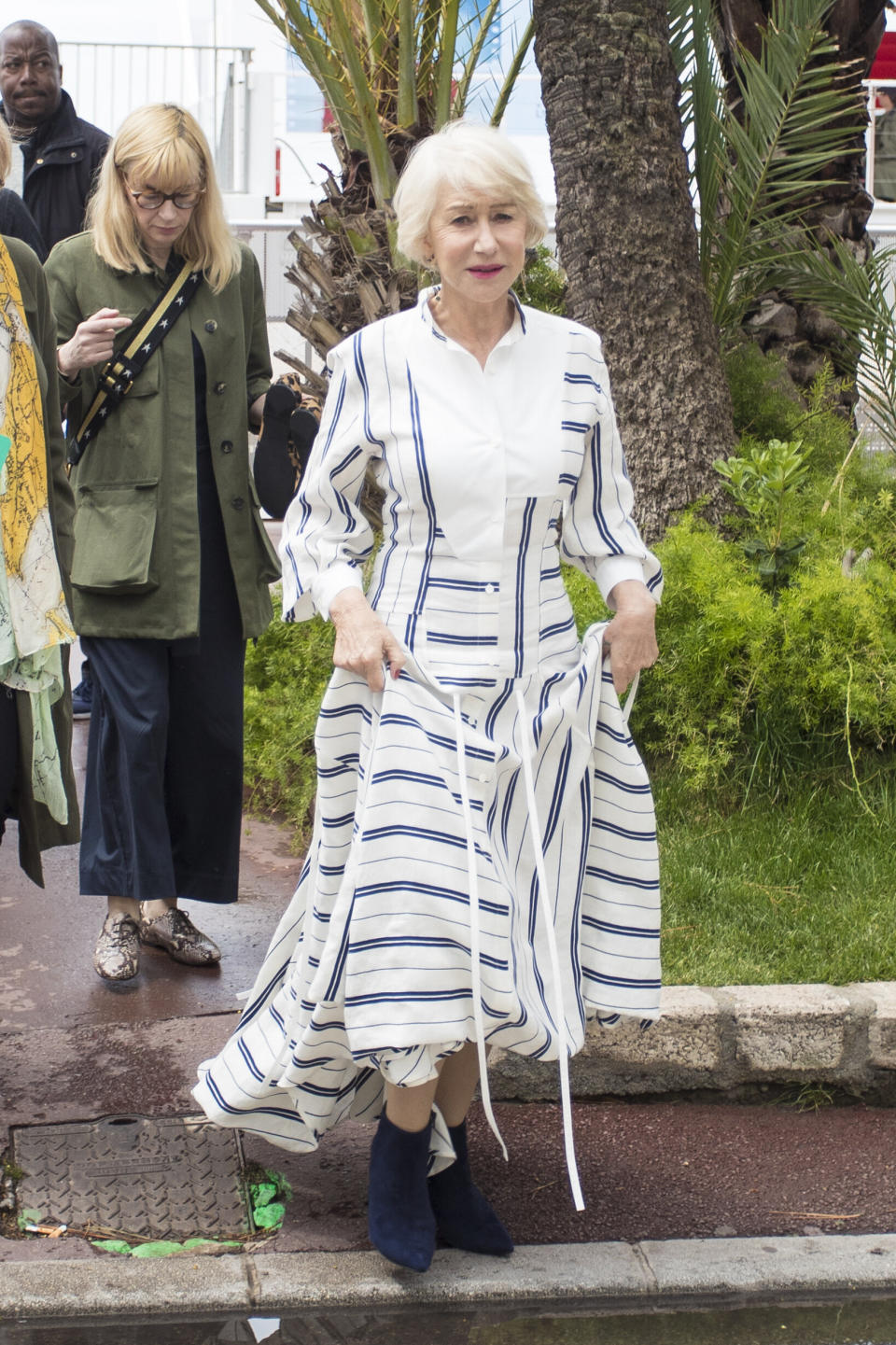 Bereits am nächsten Tag waren die Haare von Helen Mirren wieder silberblond (Bild: Getty Images)