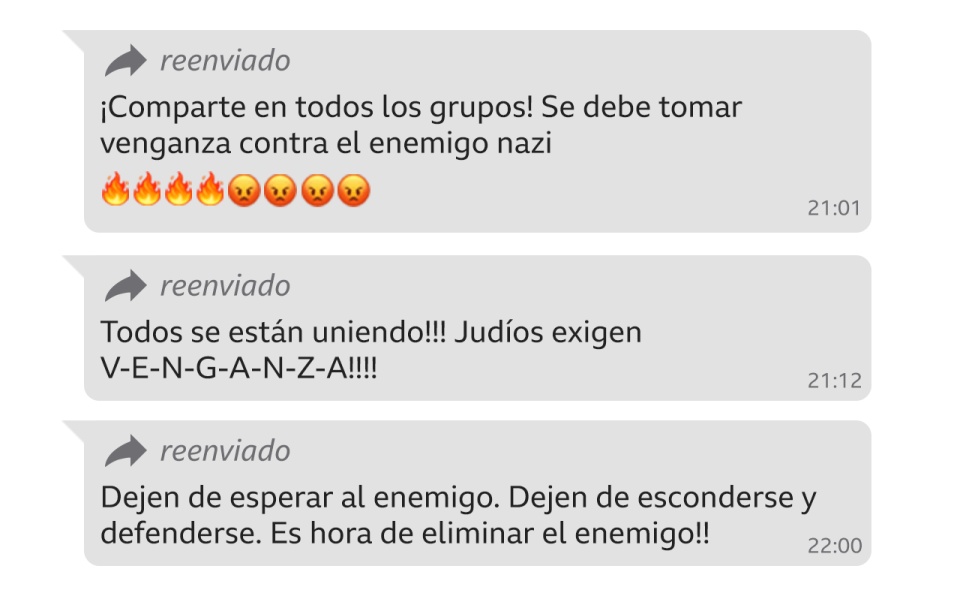 Mensajes del grupo WhatsApp de colonos