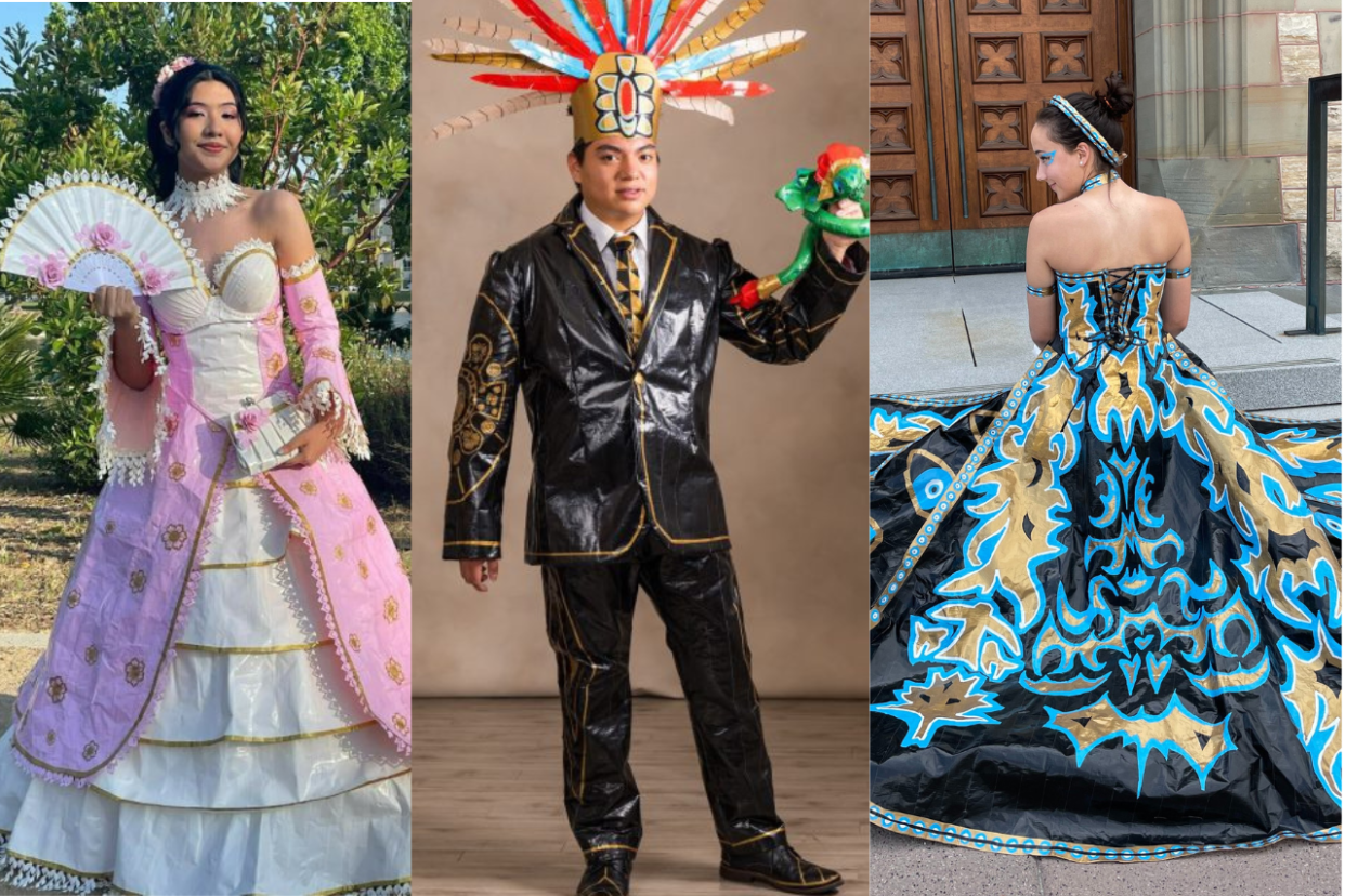 Stuck At Prom awards scholarship money to teens who create prom-worthy ensembles out of duct tape. (Images via Stuck At Prom)