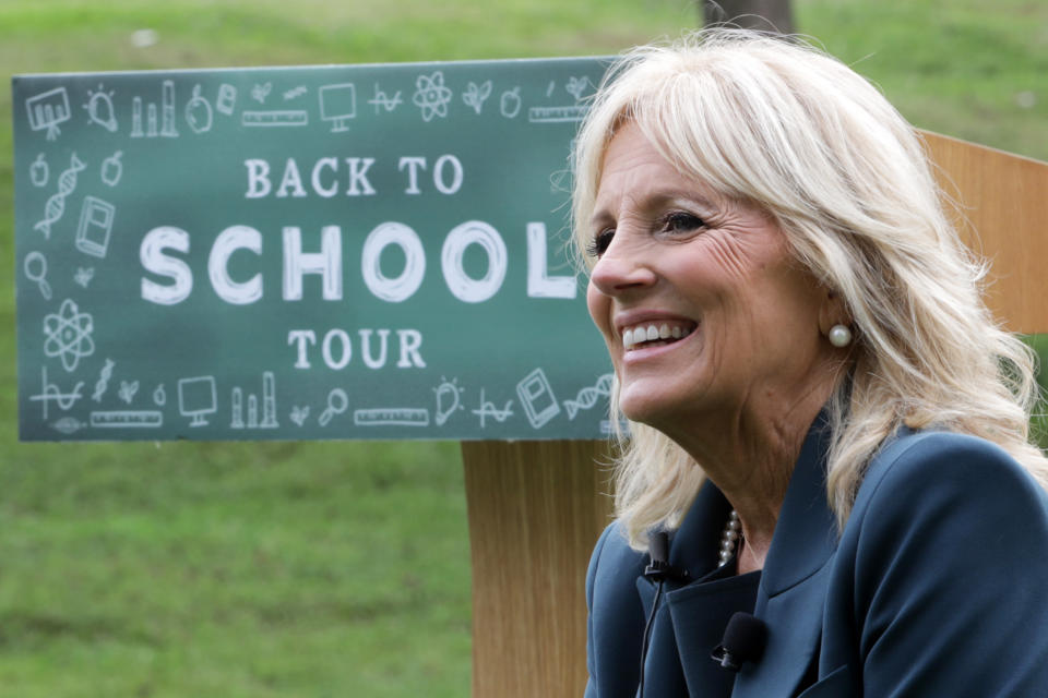 Jill Biden, esposa del candidato presidencial demócrata Joe Biden, es profesora de inglés y planea seguir dando clase en la universidad si se convierte en primera dama de EEUU. (Getty Images)