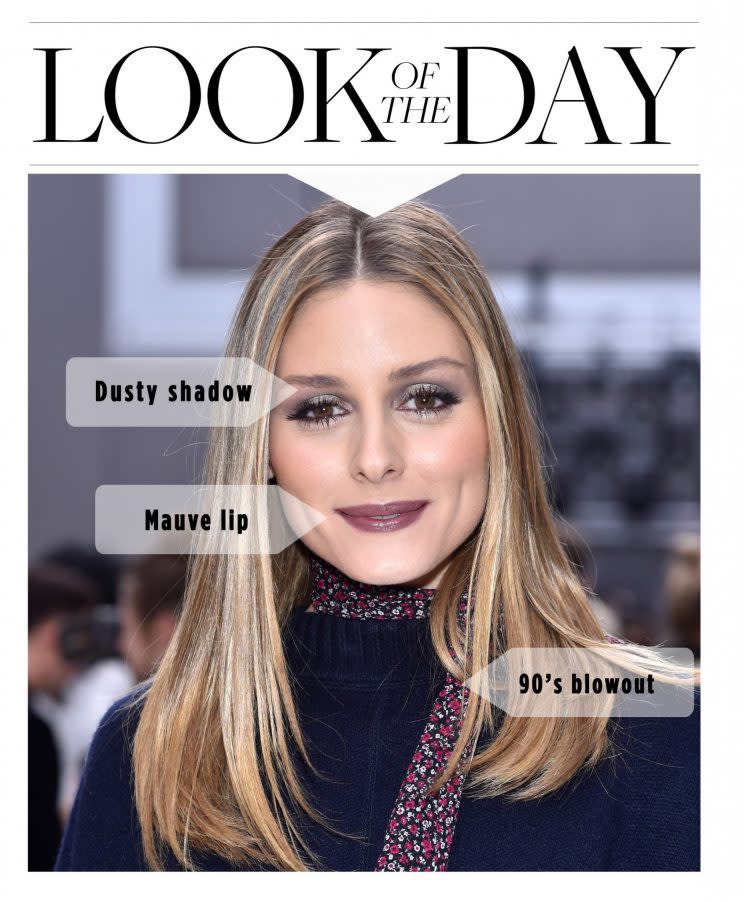 Olivia Palermo went for a '90s beauty look at the Chloe fashion show. (Photo: Getty Images)