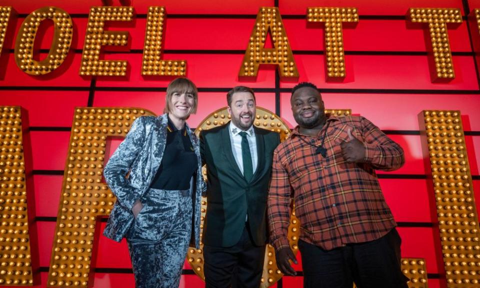 Maisie Adam, Jason Manford and Nabil Abdulrashid.