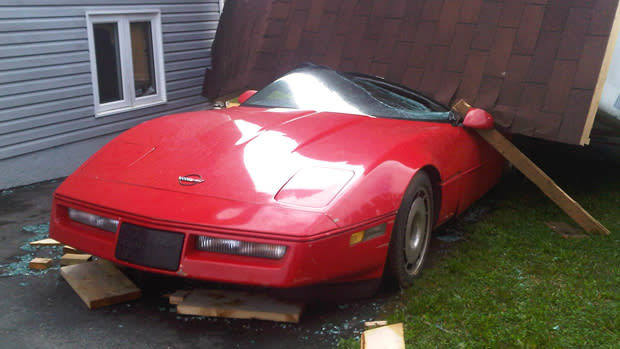 Glenn Petten's 1984 Corvette, after tropical storm Leslie went through his neighbourhood last week. 