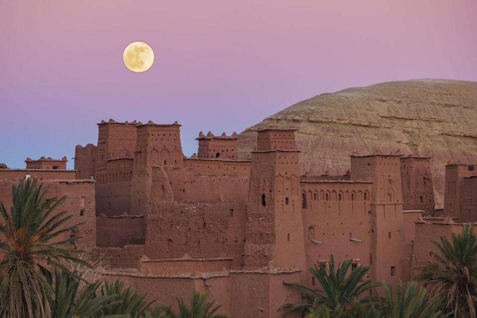<p>Last Full Moon of 2019 at the Ksar of Ait Ben Haddou, an ancient village in Province, Morocco // December, 2019</p>