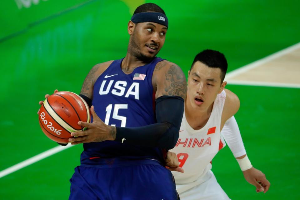 Carmelo Anthony is seeking his third straight gold medal with Team USA. (Getty Images)