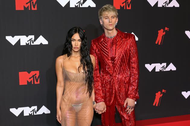Megan Fox and Machine Gun Kelly attend the 2021 MTV Video Music Awards on Sep. 12, 2021, in Brooklyn, New York.