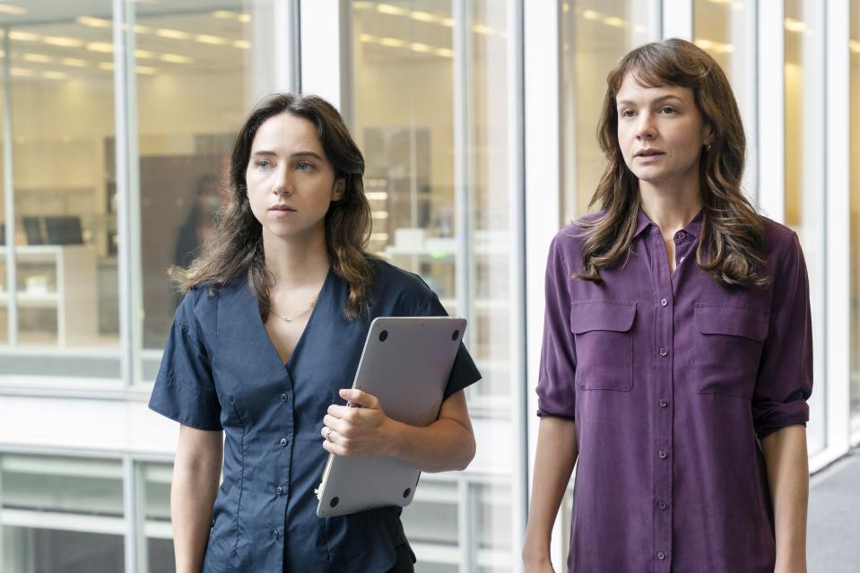 SHE SAID, from left: Zoe Kazan, Carey Mulligan, 2022. ph: JoJo Whilden /© Universal Pictures / Courtesy Everett Collection
