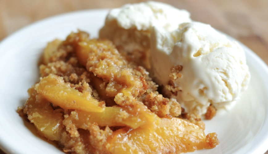 This recipe has you break up bread into crumbs in the food processor.Recipe: Peach Brown Betty
