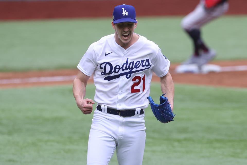 Walker Buehler and Corey Seager help the Los Angeles Dodgers beat the Atlanta Braves and force Game 7 in the NLCS. (Photo by Tom Pennington/Getty Images)