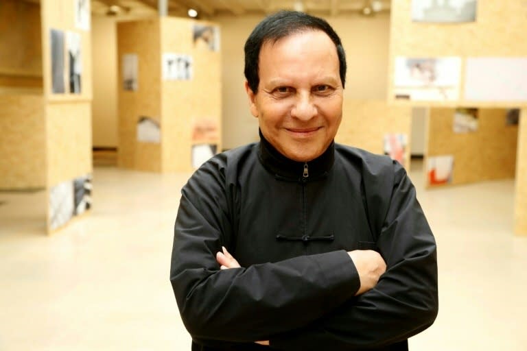 Franco-Tunisien fashion designer Azzedine Alaia poses for a photograph at the Maison Alaia in Paris on September 7, 2017