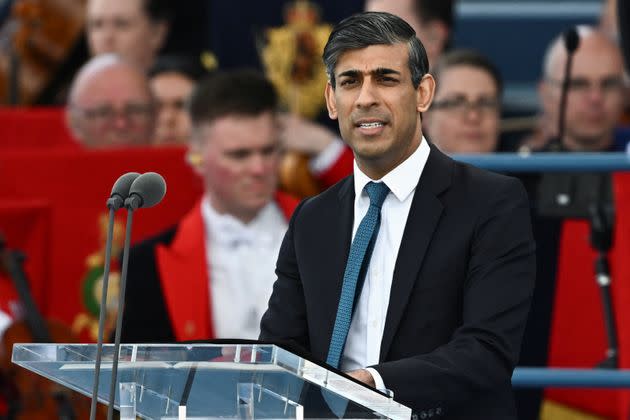 Rishi Sunak speaks at the UK's national commemorative event for the 80th anniversary of D-Day.