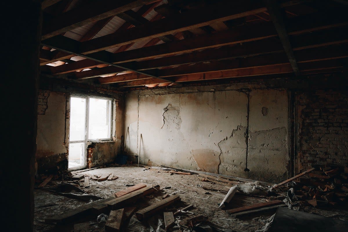 Inside Olena’s former family home (Andrii Yuschchak)