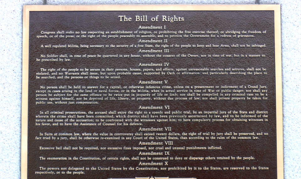 The Bill of Rights (Image: Wikimedia Commons)