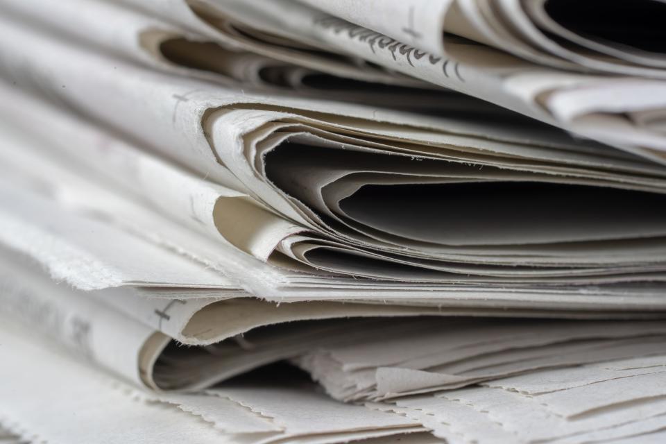 newspapers stock image