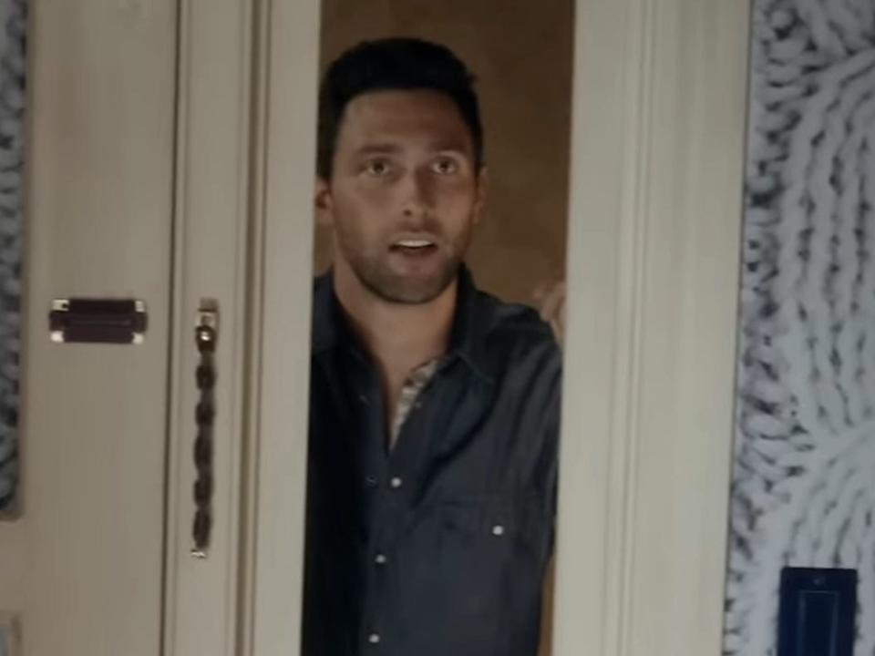 Noah Mills in Taylor Swift's music video for "We Are Never Ever Getting Back Together."