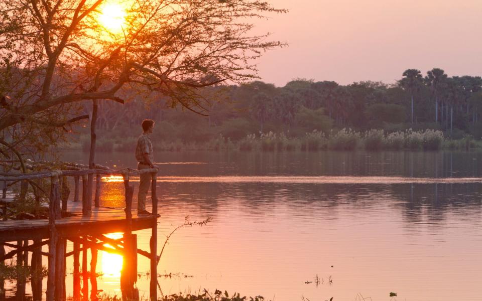 Looking out over the Shire River in Mvuu Wilderness Lodge, Liwonde National Park