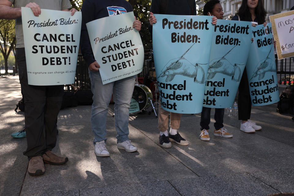 Students And Loan Activists Rally For The Cancellation Of Student Debt