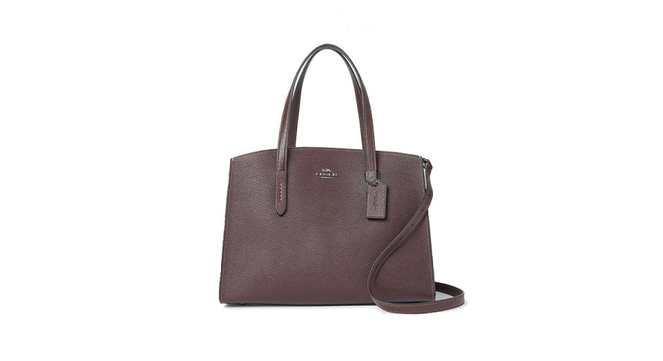 Coach Charlie Leather Carryall Tote Bag