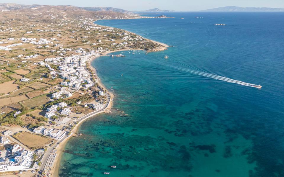Head to the quiet beaches of Naxos