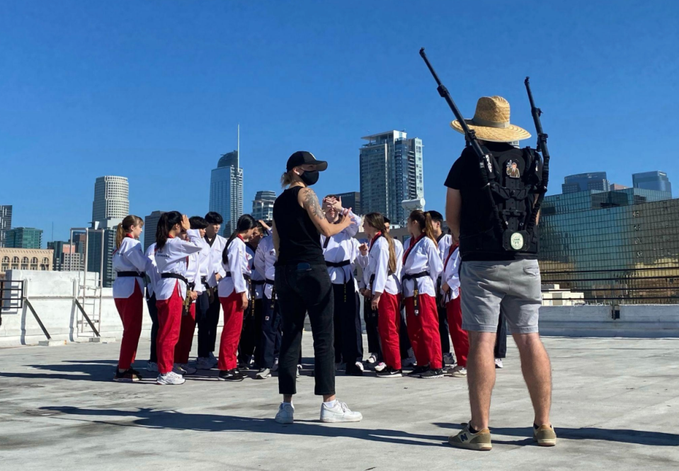 Kelsey Cornell's favorite photo of her working on set for "America's Got Talent." This was a stylized shoot with all of the finale contestants for season 16 of AGT.