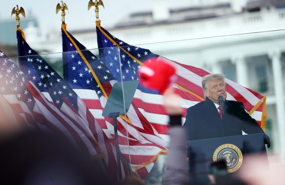 US President Donald Trump speaks to supporters from The Ellipse near the White House on January 6, 2021, in Washington, DC. (Mandel Ngan/AFP via Getty Images)