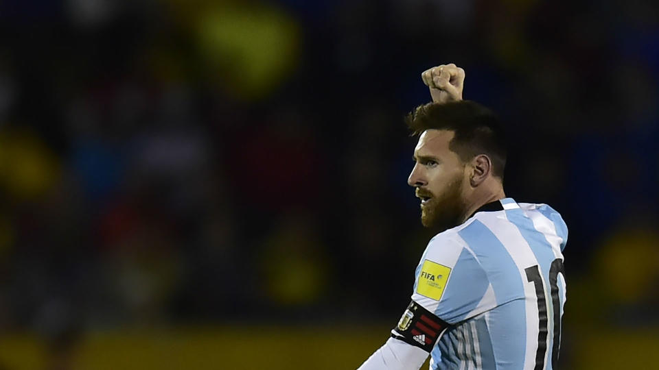 Argentina qualified after Lionel Messi scored a hat-trick. Copyright: [AP]