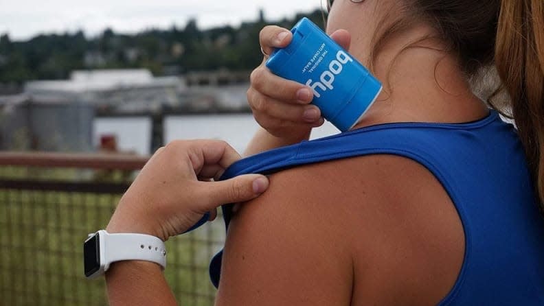 Bodyglide balm is the bomb when it comes to protecting sensitive skin from chafing raw during runs.