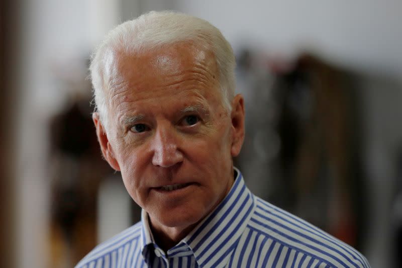 FILE PHOTO: FILE PHOTO: Democratic 2020 U.S. presidential candidate Biden tours the Plymouth Area Renewable Energy Initiative in Plymouth