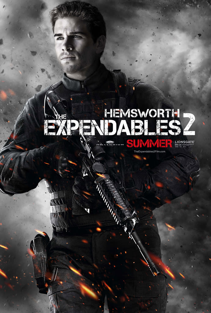 Liam Hemsworth in Lionsgate's "The Expendables 2" - 2012