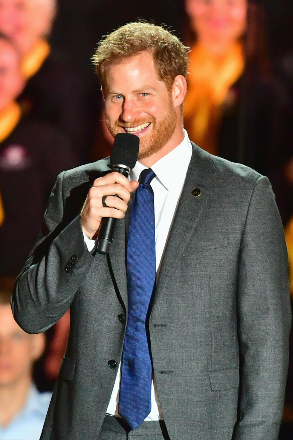 The prince told Australians Saturday night that he and Meghan "have been so happy to be able to celebrate the personal joy of our newest addition with you all." (Photo: Samir Hussein via Getty Images)