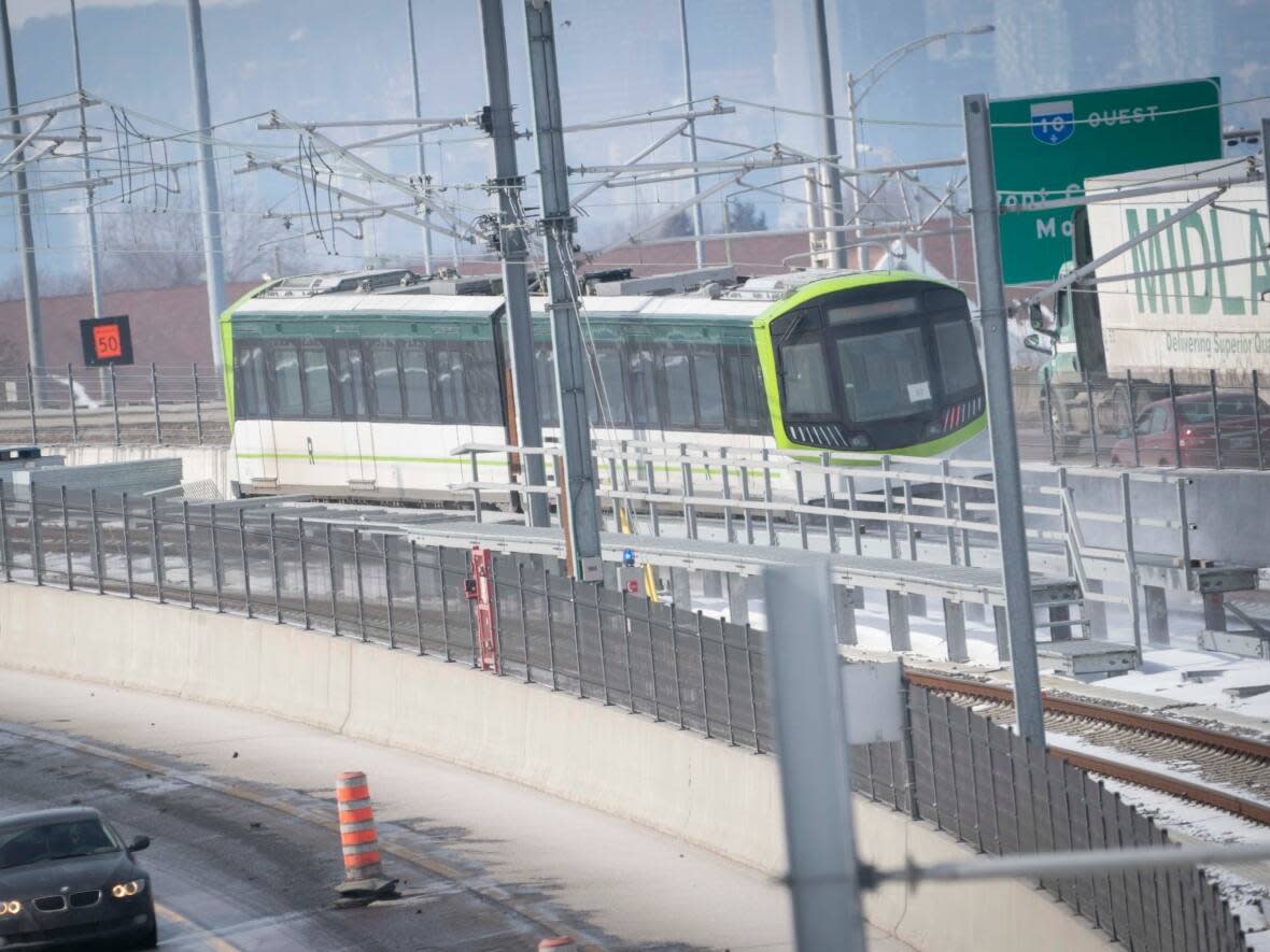 The Réseau Express Métropolitain (REM) is undergoing tests between Brossard on the South Shore and downtown Montreal.  (Ivanoh Demers/CBC - image credit)