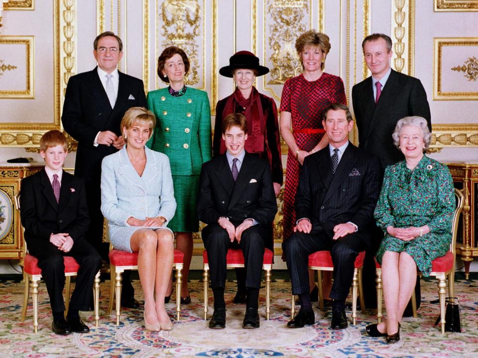 Official Portrait Of The Royal Family On The Day Of Prince William's Confirmation.
