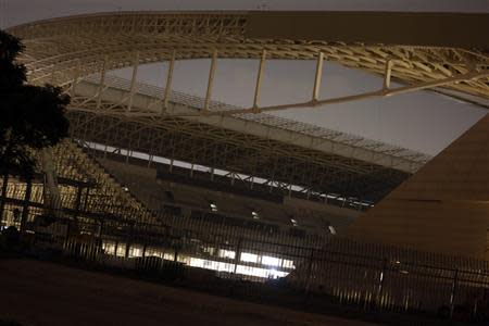 A general view of the Arena Sao Paulo stadium, known as "Arena Corinthians" and "Itaquerao", in Sao Paulo March 29, 2014. REUTERS/Nacho Doce