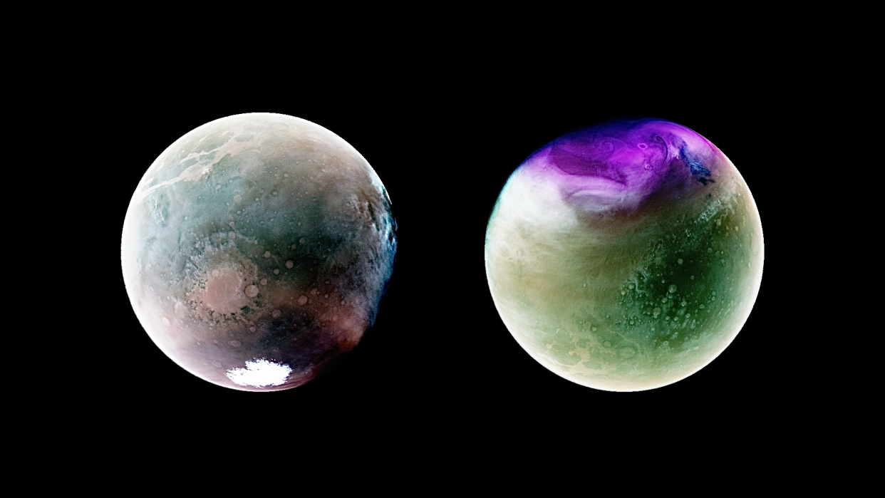  ultraviolet images of Mars show the planet in vibrant colors 