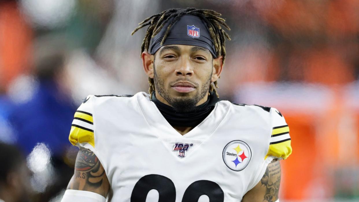 Mandatory Credit: Photo by Ron Schwane/AP/Shutterstock (10483588ac)Pittsburgh Steelers cornerback Joe Haden (23) stands on the sideline during the second half of an NFL football game against the Cleveland Browns, in ClevelandSteelers Browns Football, Cleveland, USA - 14 Nov 2019.