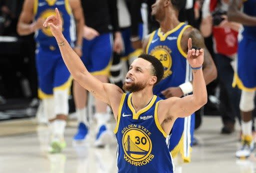 勇士進攻靠大量外線，其中柯瑞(Stephen Curry)不說你我都知關鍵。法新社