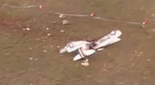 The plane crashed at about 8am this morning. Photo: 7News