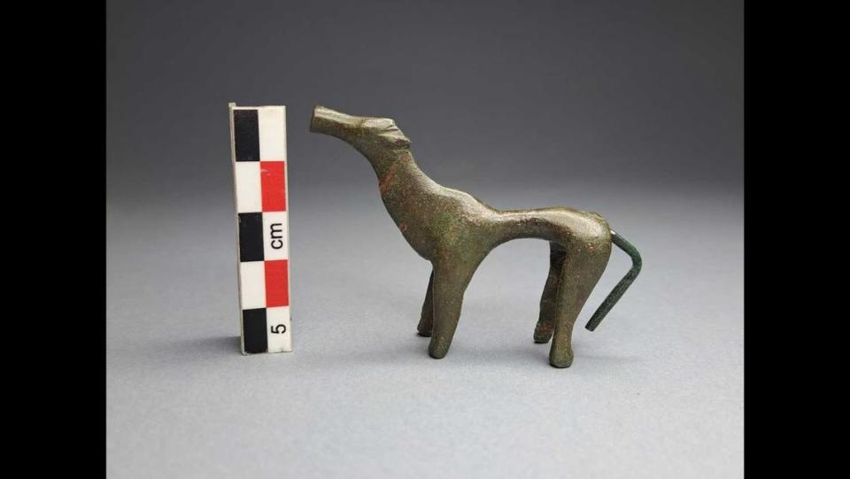 Experts believe one of the bronze figurines was a dog. Greece Ministry of Culture