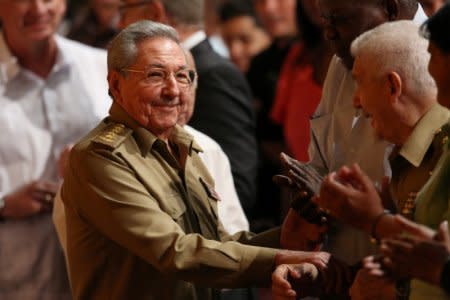 FILE PHOTO: Cuba's President Raul Castro attends a ceremony marking Russia's Red October revolution's centenary in Havana, Cuba, November 7, 2017. REUTERS/Stringer