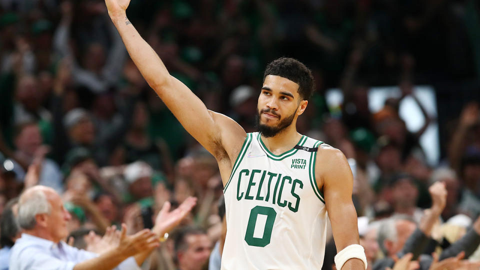 Jayson Tatum lead the Boston Celtics to an impressive seven-game series victory over the Milwaukee Bucks. (Photo by Adam Glanzman/Getty Images)