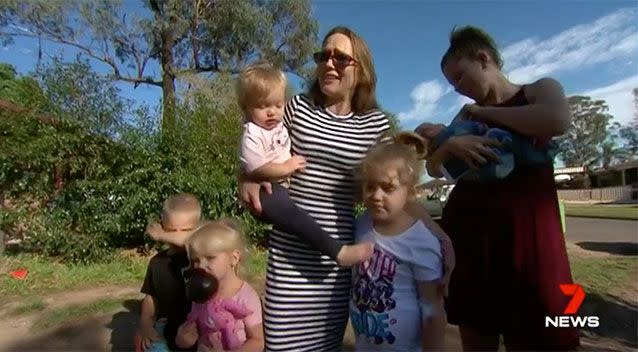 Ms McKeown leapt into action to save her five kids. Source: 7 News