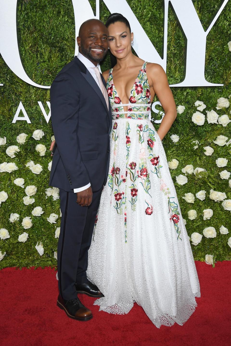 <p>The actor walked the red carpet with his love, model Amanza Smith Brown. (Photo: Getty Images) </p>