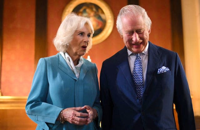 The King and Queen at St Paul's Church (Daniel Leal/PA)